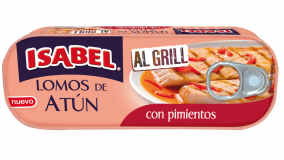 Lomos de atún Al Grill con pimientos