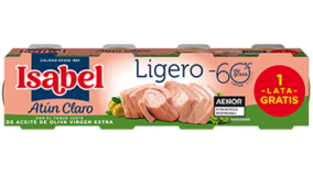 Pack 4 latas de Atún Claro<br/>Ligero Isabel 240g (4x60g)