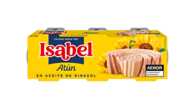 Pack 3 latas de Atún Isabel<br/>en aceite de girasol 210g (3x70g)